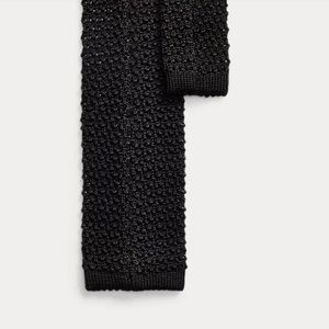 Vintage J.Crew Italian Silk Knit Neck Tie - Black